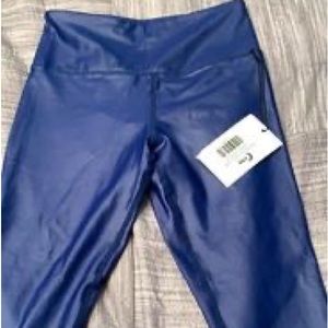 NWT Zyia Metallic blue leggings.